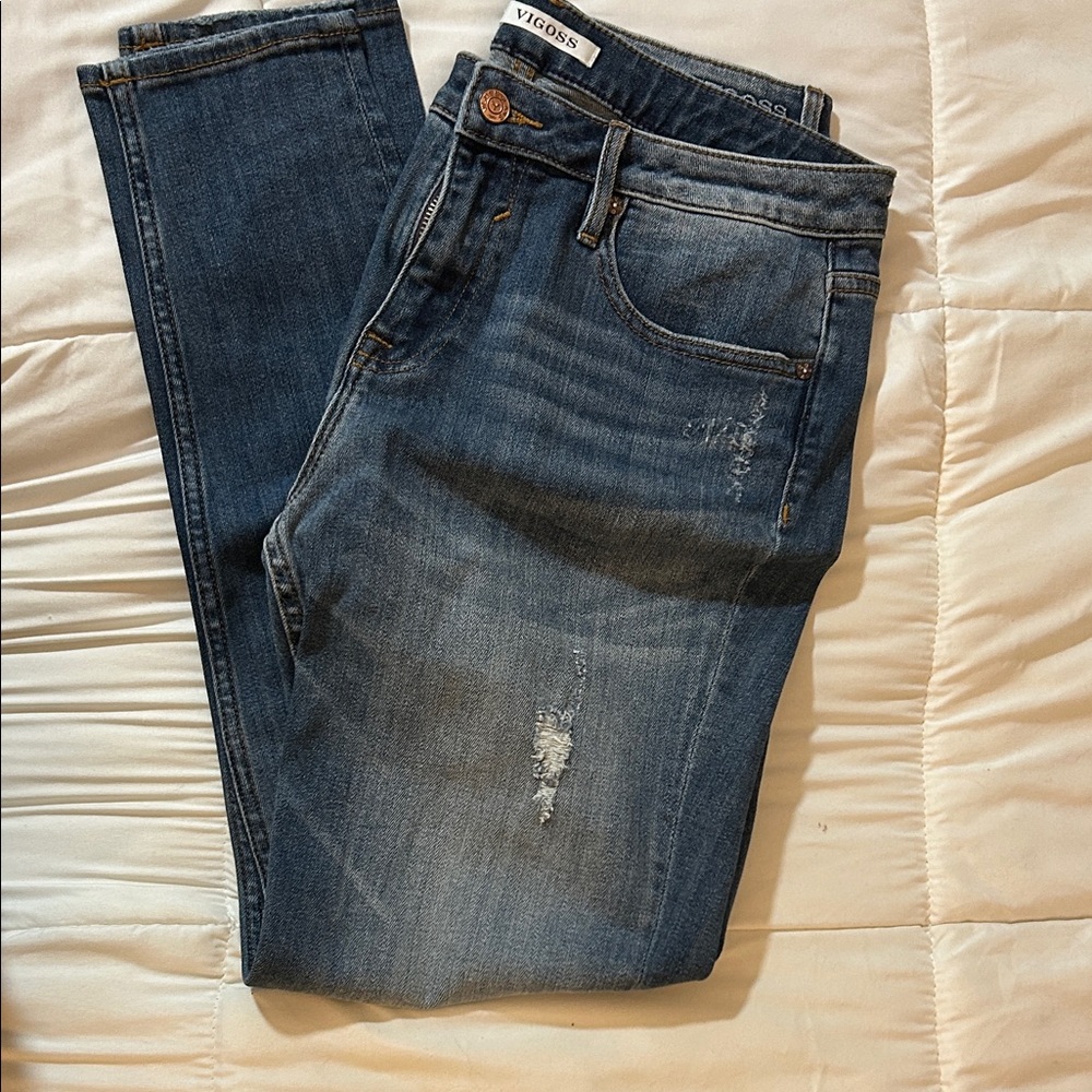 Vigoss Women's Distressed Denim Jeans